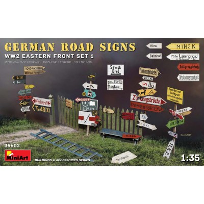 GERMAN ROAD SIGNS WW2 (EASTERN FRONT SET 1) - 1/35 SCALE - MINIART